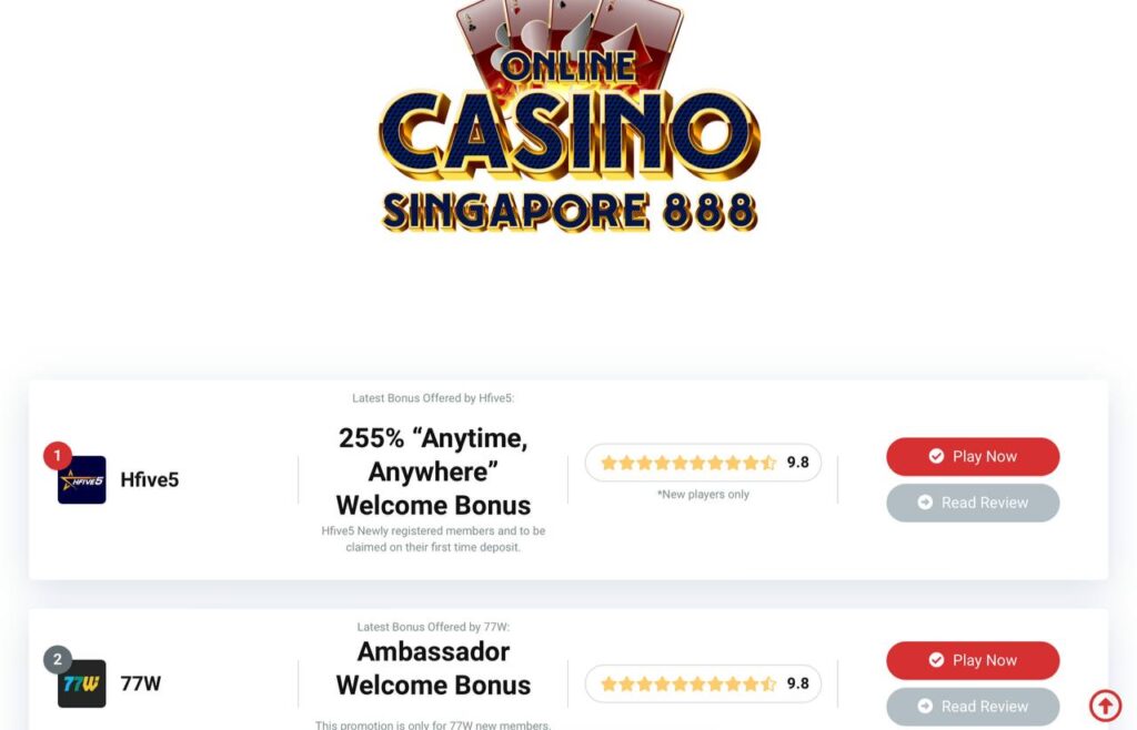 Unveiling the Best Online Casinos in Singapore: online casino singapore 888