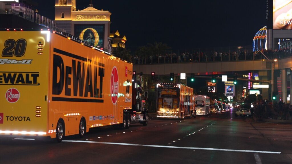 NASCAR Weekend in Las Vegas Kicks Off with Strip Hauler Parade