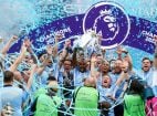 Manchester City’s players celebrate