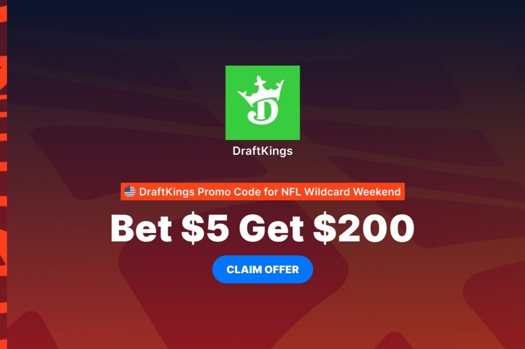 DraftKings Promo Code for NFL Wildcard Weekend: Claim $200 free bet bonus